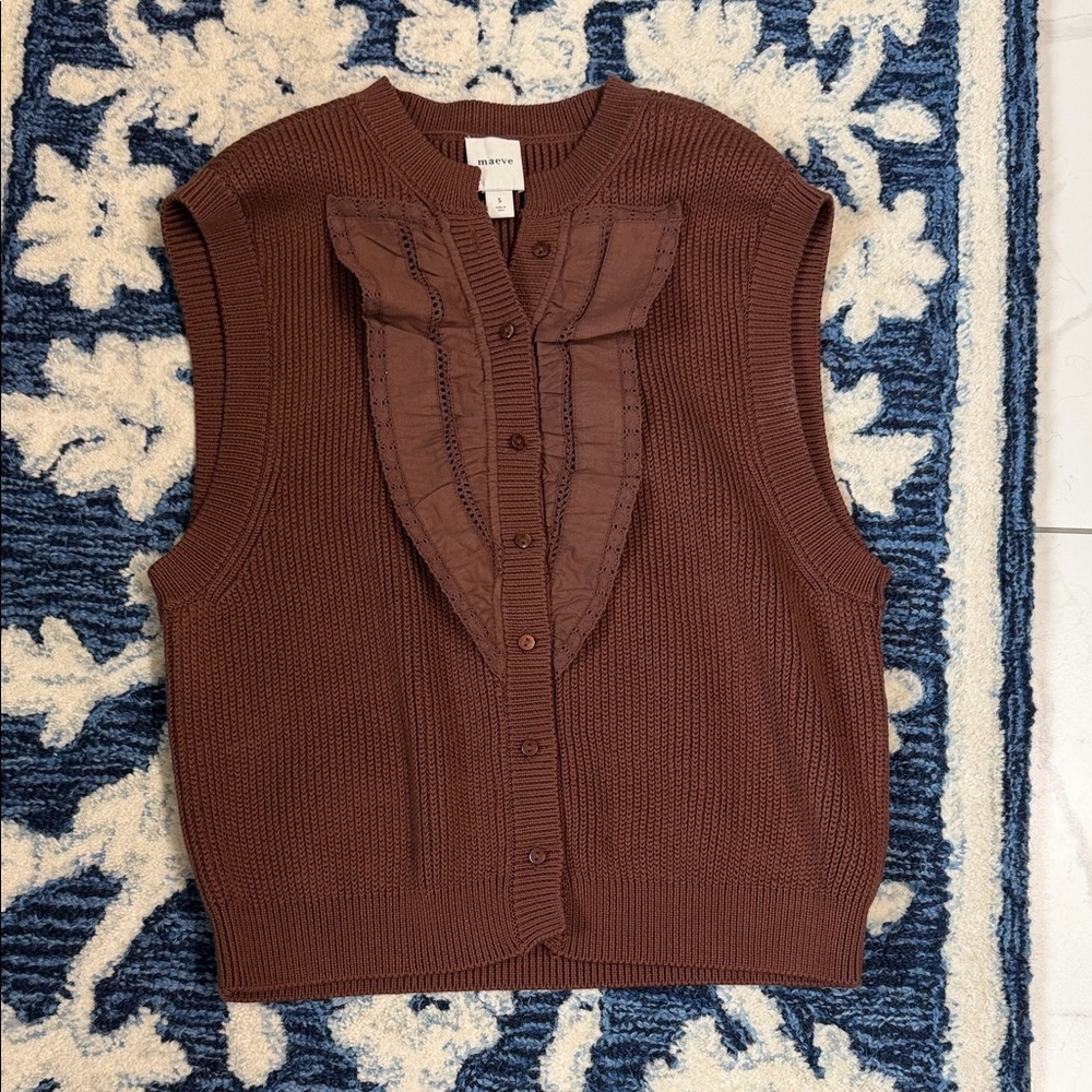 Maeve  Sleeveless Knit Cardigan